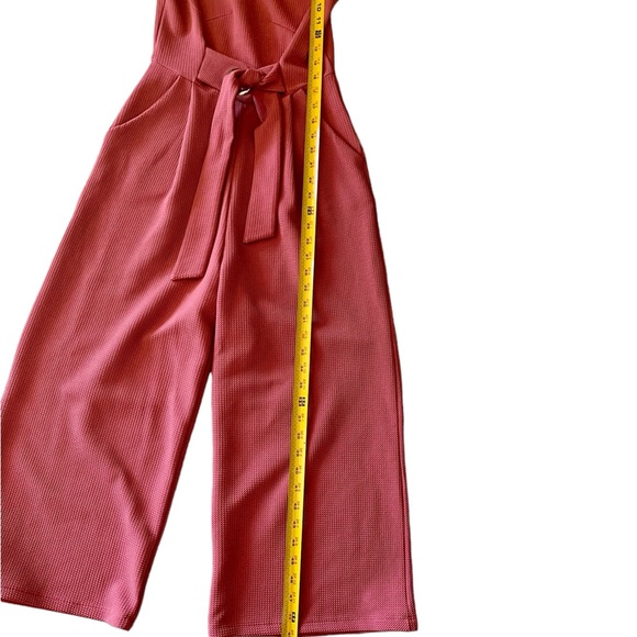 Romeo & Juliet Couture sleeveless pink jumpsuit size small retro coastal preppy - Picture 12 of 13